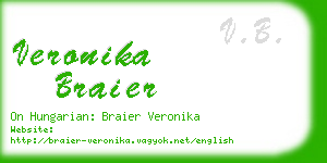 veronika braier business card